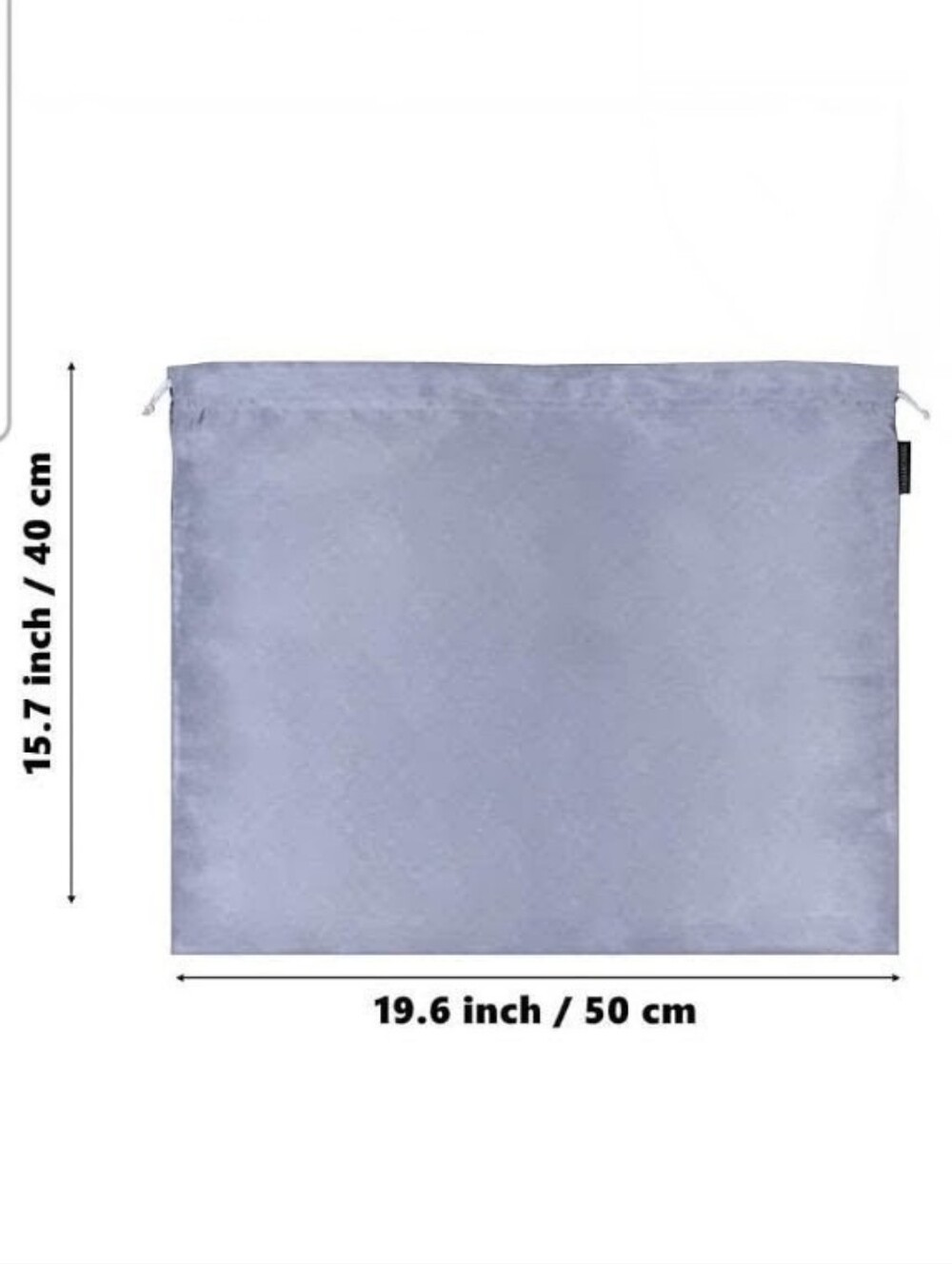 6 New LG & XL Gray Satin Drawstring Dust Bags Bundle - Picture 2 of 4